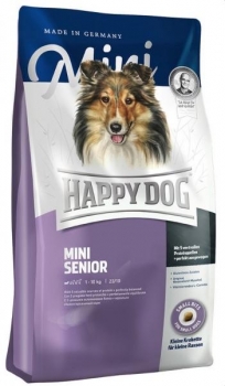 Сухой корм для пожилых собак мелких пород весом до 10 кг Happy Dog Mini Senior 21/10 (птица, лосось, рыба, ягненок, мидии)